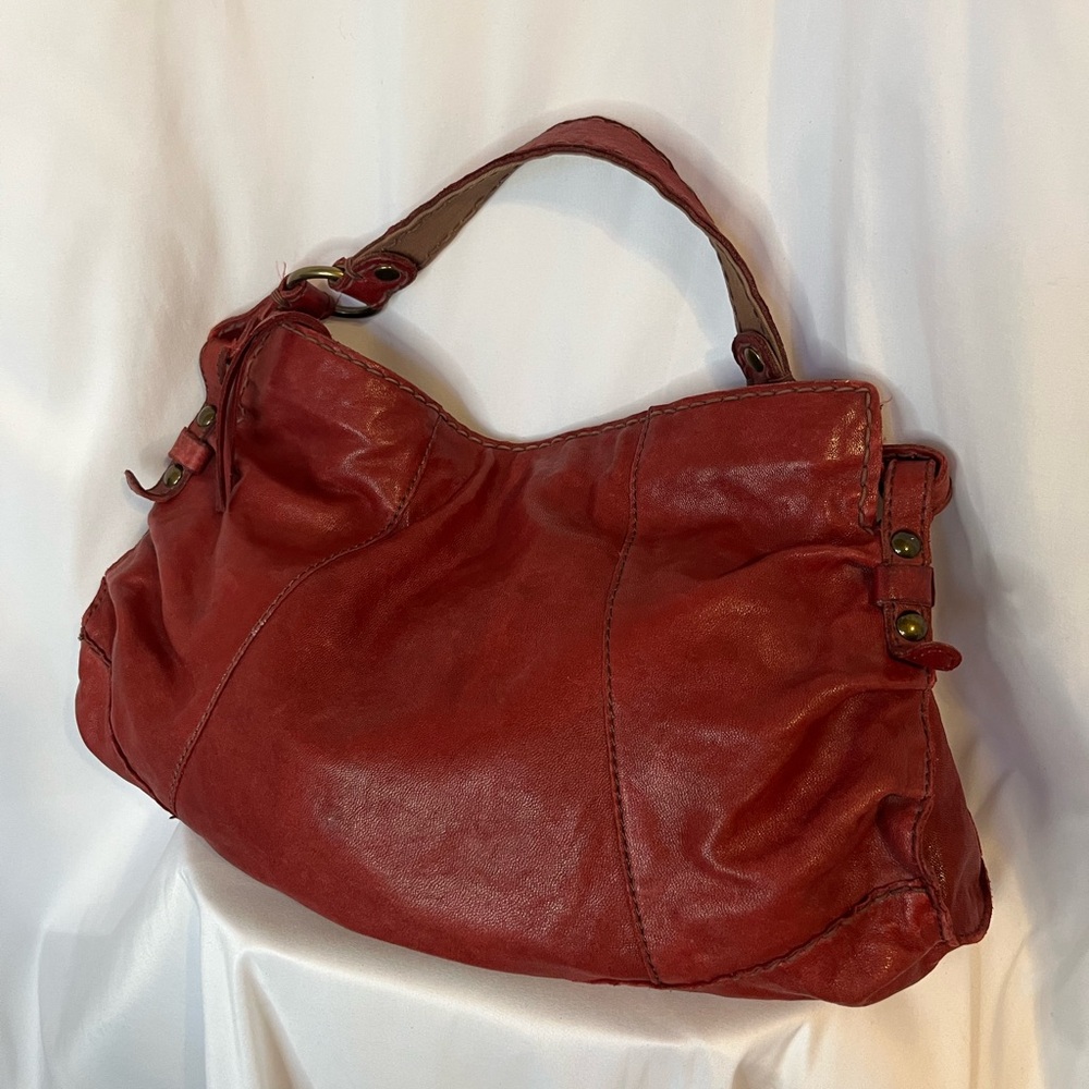Lucky Brand Red Leather Shoulder Bag